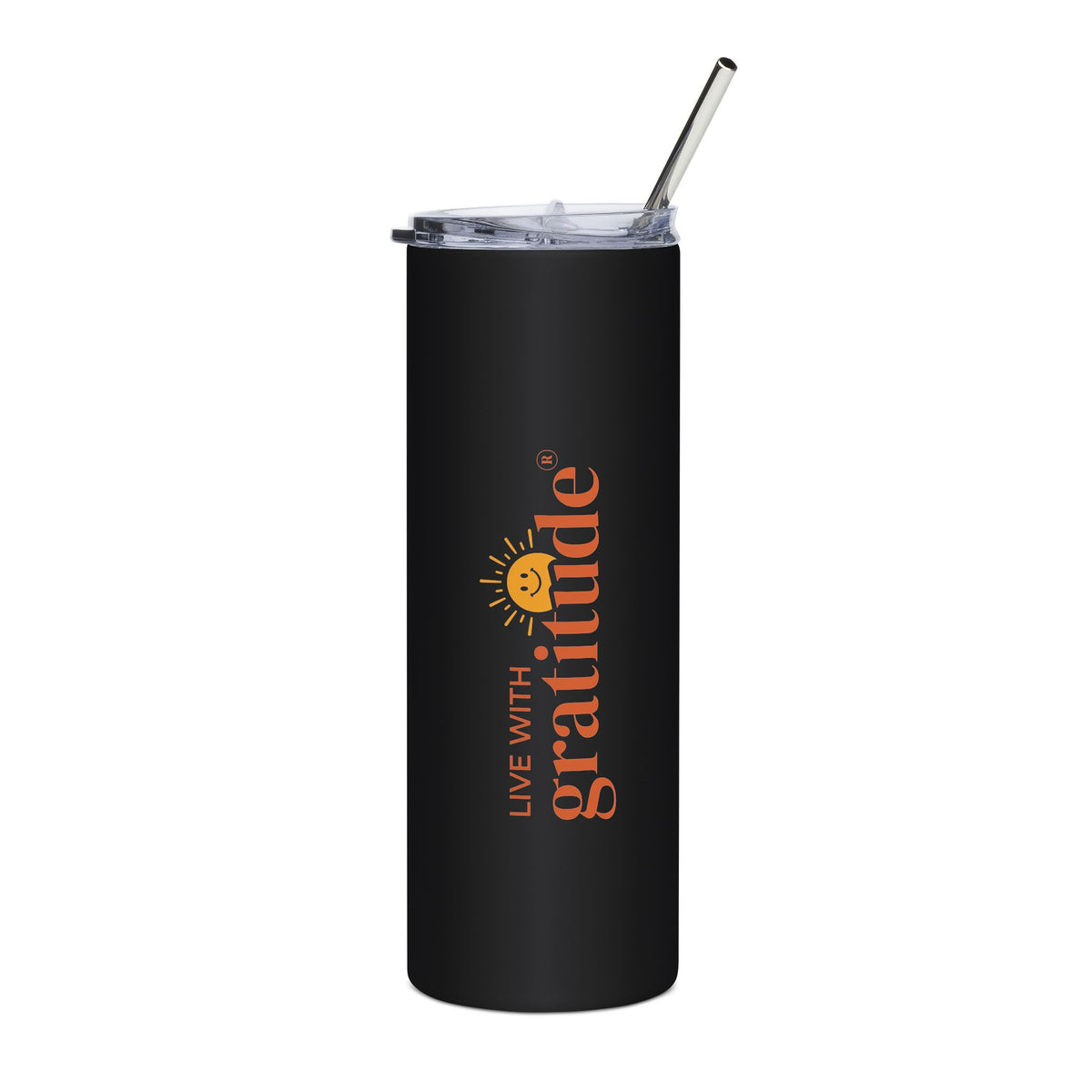 Inspirational Stainless Steel Tumbler - 20oz "Live with Gratitude"