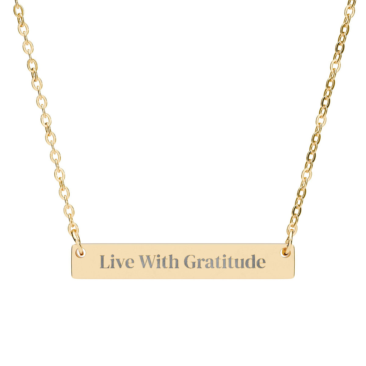 Horizontal Bar Necklace (Engraving)