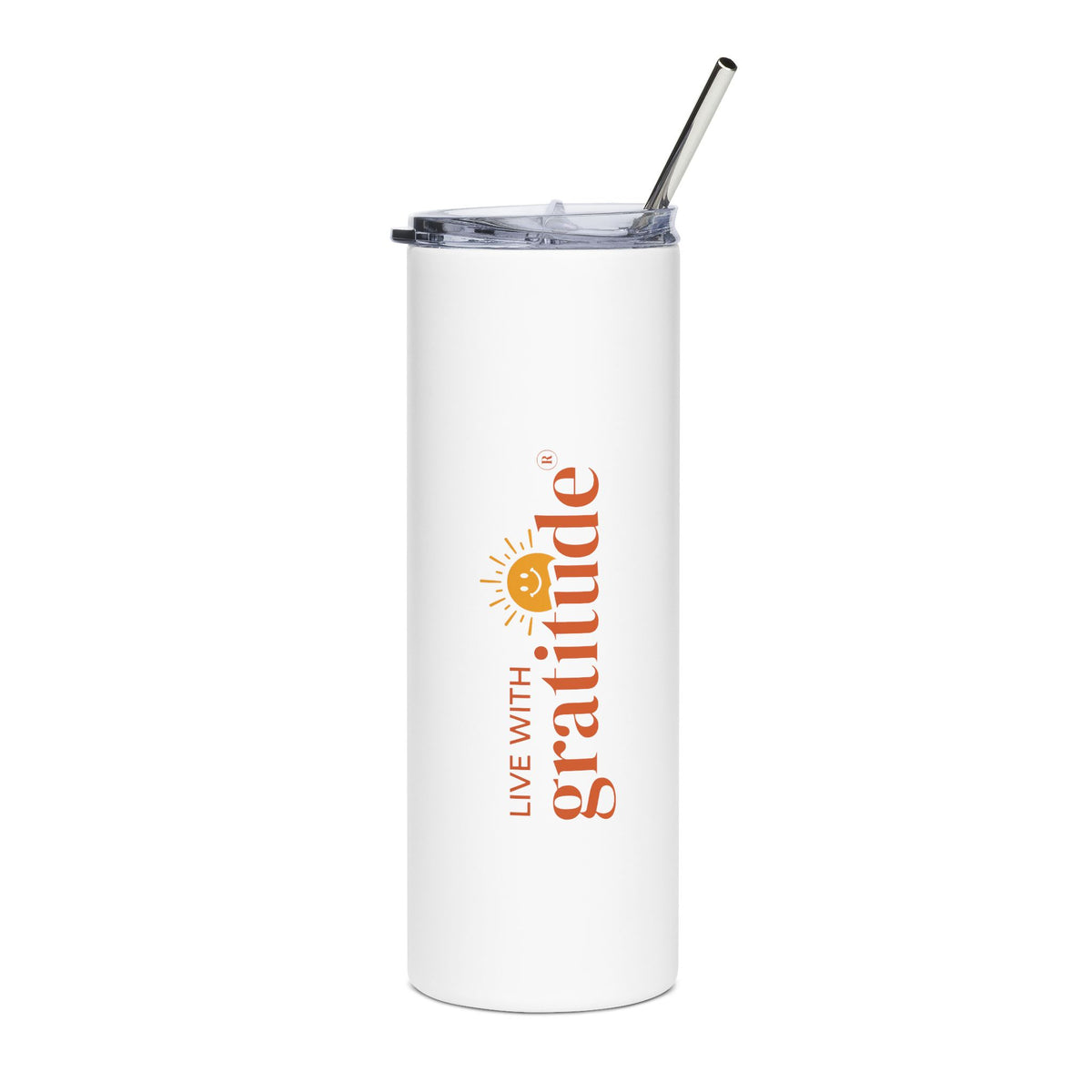 Inspirational Stainless Steel Tumbler - 20oz "Live with Gratitude"