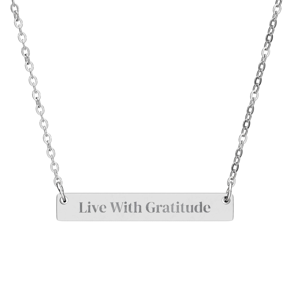 Horizontal Bar Necklace (Engraving)