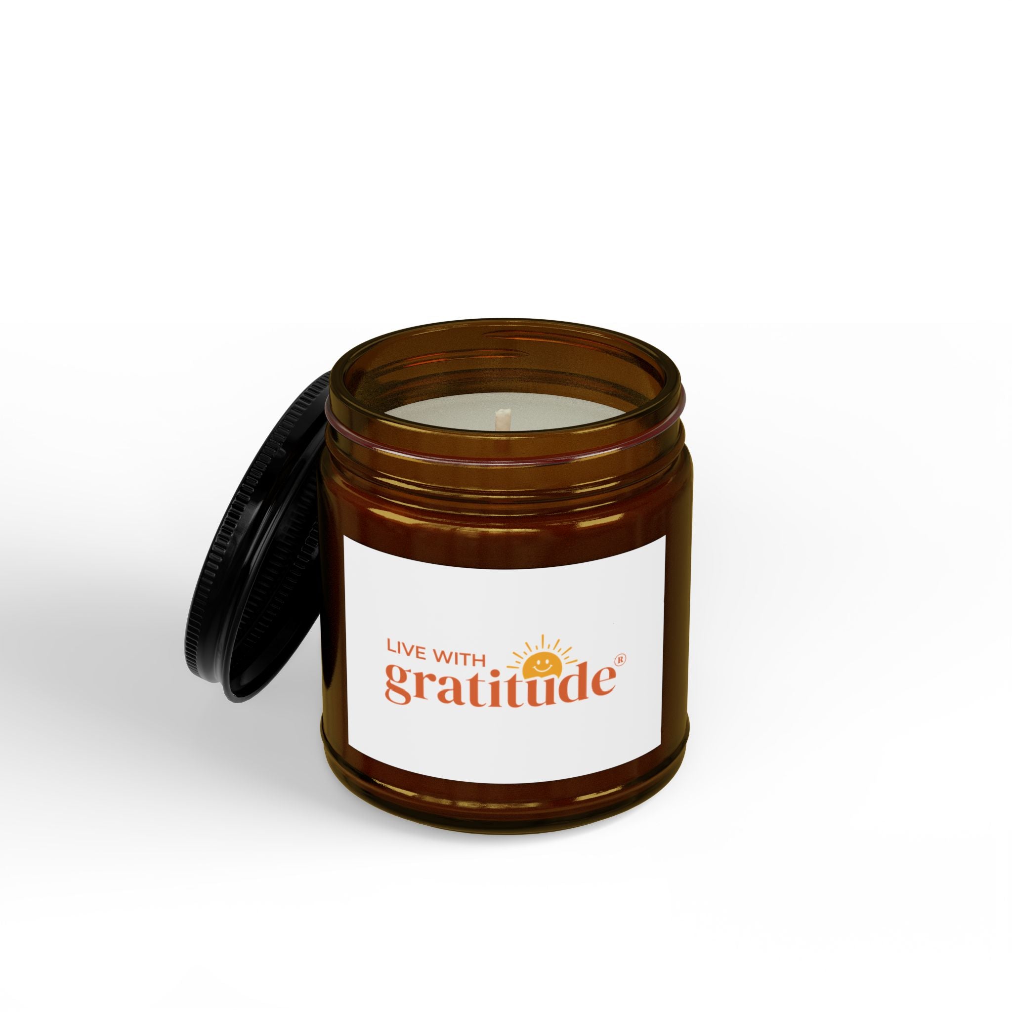 Scented Soy Candles with Black Lid, (4 and 9oz)