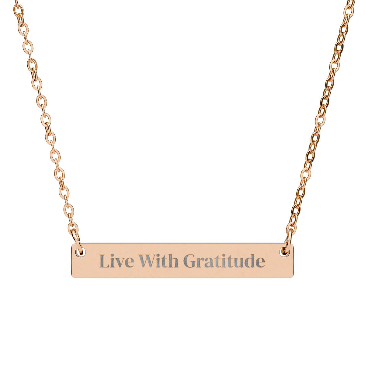 Horizontal Bar Necklace (Engraving)