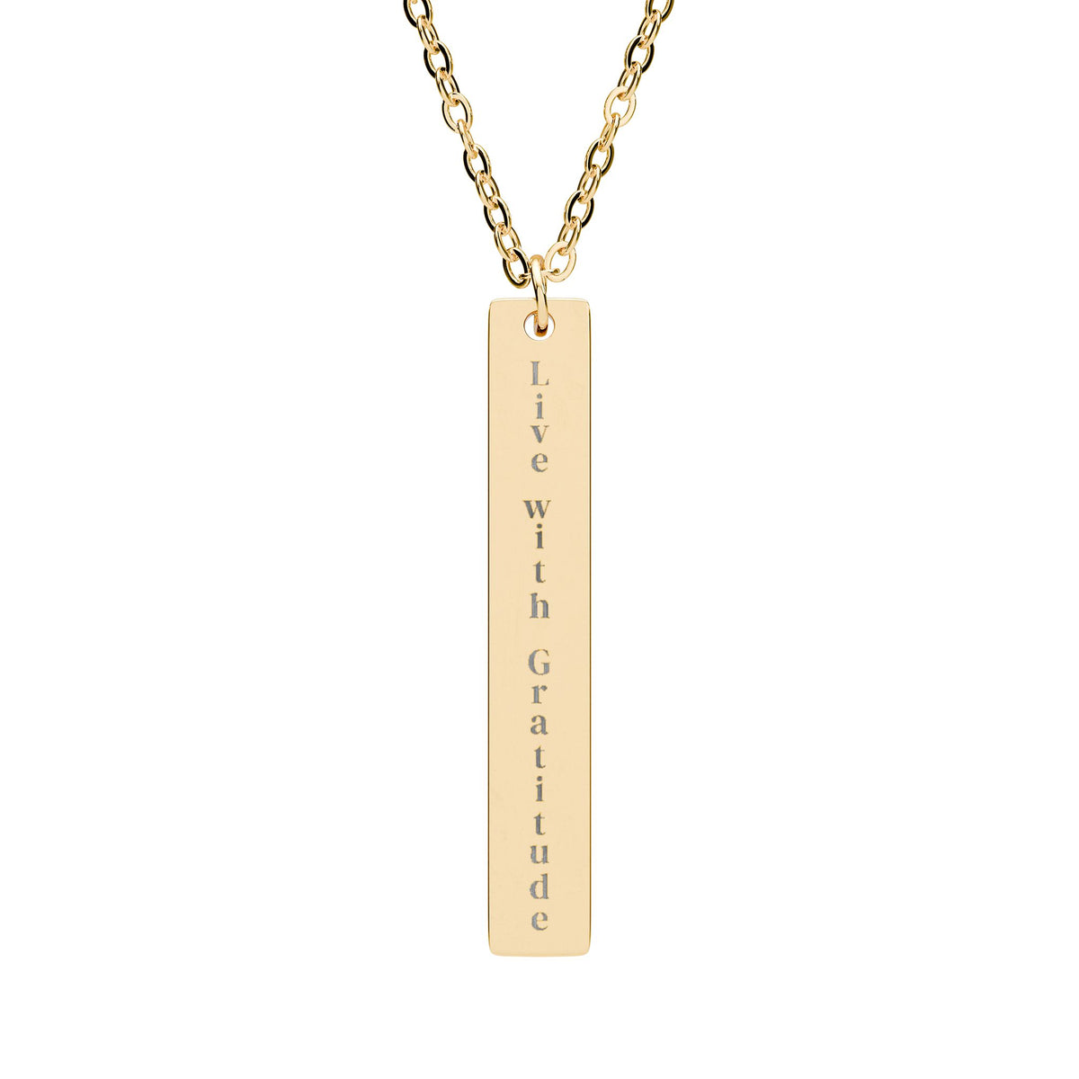 Vertical Bar Necklace (Engraving)