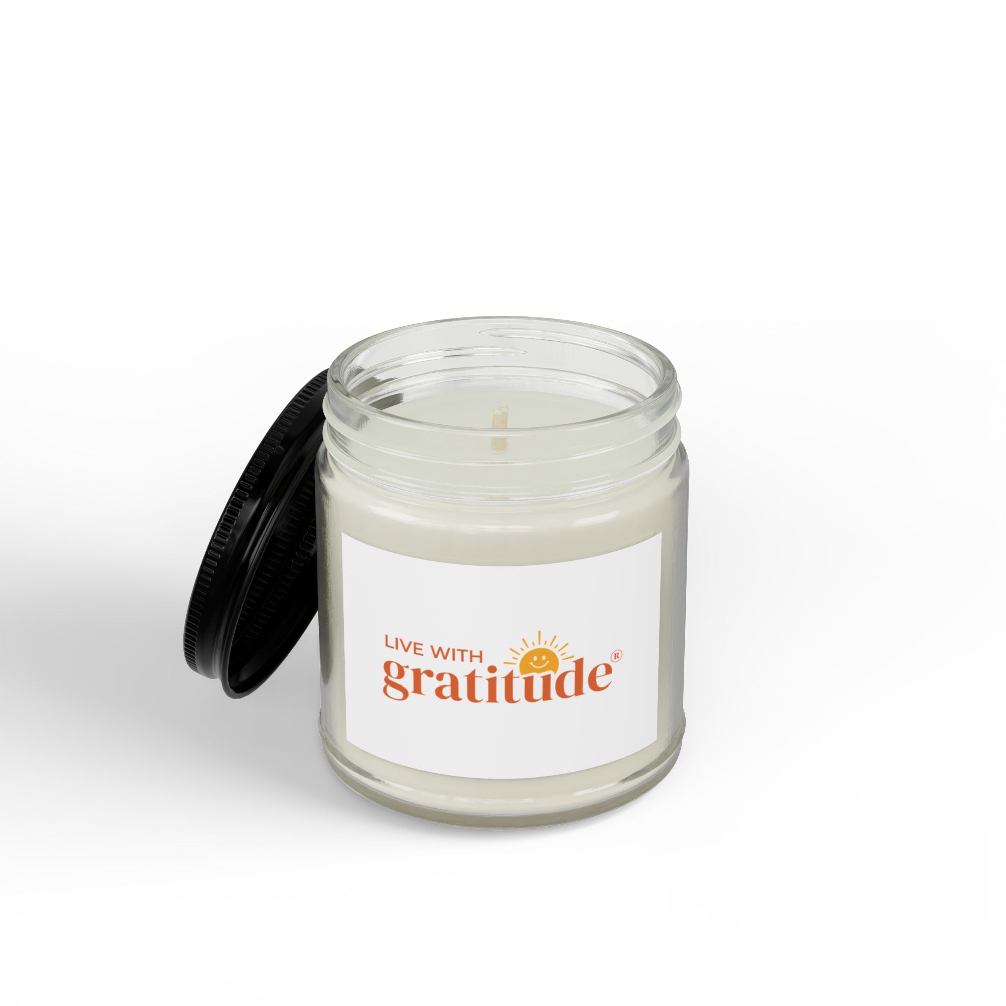 Scented Soy Candles with Black Lid, (4 and 9oz)