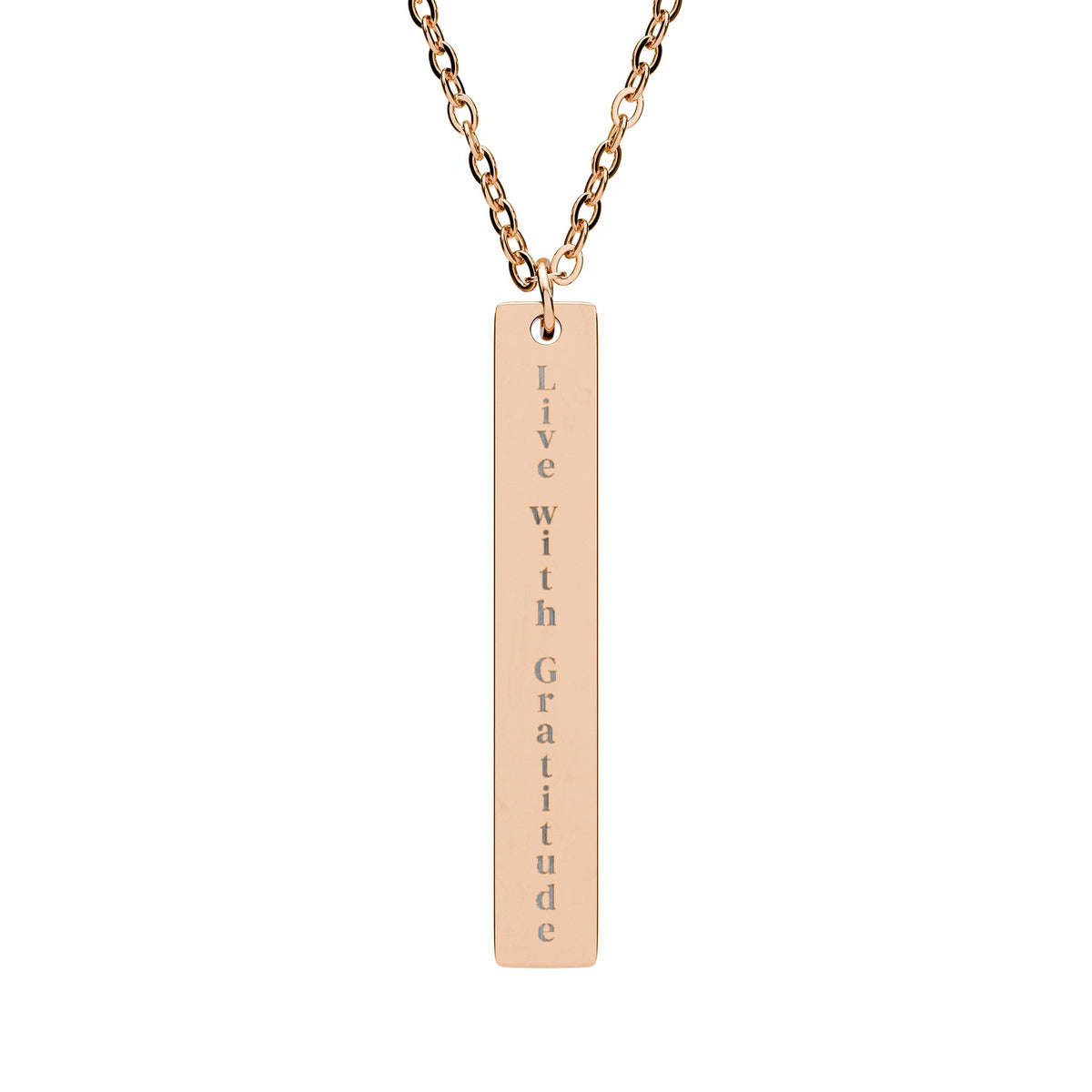 Vertical Bar Necklace (Engraving)